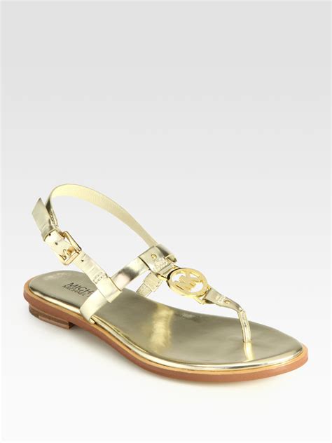 sandalen michael kors gold|Michael Kors gold sandals sale.